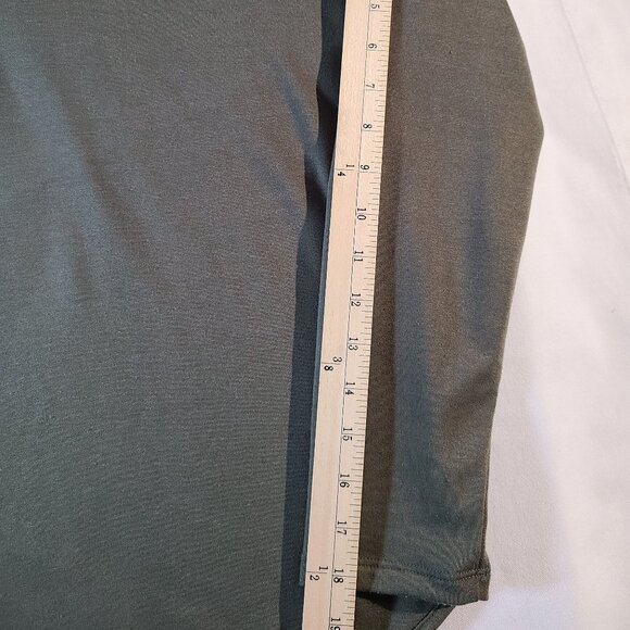 Cupio Green Lightweight Sweatshirt Size Large Long Sleeve Pullover Top - Picture 7 of 8